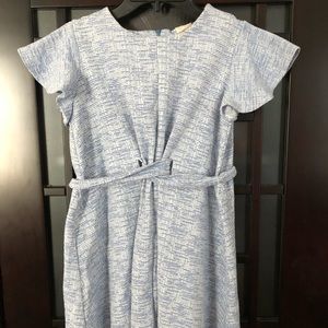 TEXTURED WEAVE DRESS WITH BOW